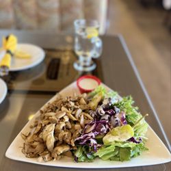 Greek Salad with Chicken Shawarma