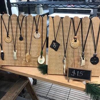 Black Raven Pottery - I got the necklace with black square pendant with charm - Arts & Crafts Near Me - East Aurora, New York Black Raven Pottery - I got the necklace with black square pendant with charm - Arts & Crafts Near Me - East Aurora, New York