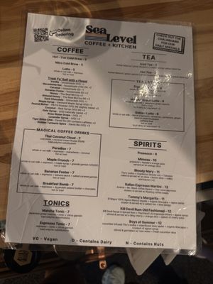 Menu photo 1 Sea Level Coffee and Kitchen Nags Head, NC Menu photo 1 Sea Level Coffee and Kitchen Nags Head, NC