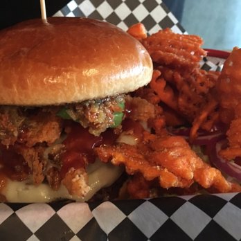 Garage Grill - One of their many burger choices!! - New American Near Me - Draper, Utah Garage Grill - One of their many burger choices!! - New American Near Me - Draper, Utah