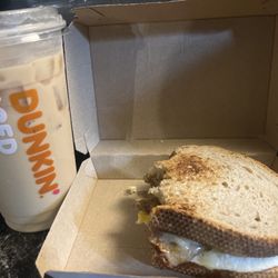 Dunkin' - Cold Brew and Sourdough Breakfast Sandwich