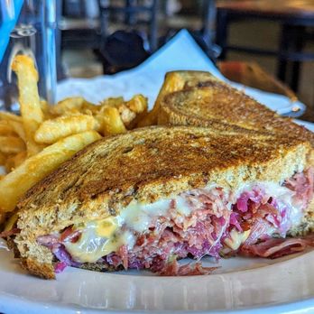 Quarter Celtic Brewpub - Good reuben with crispy fries - Brewpubs Near Me - Albuquerque, New Mexico