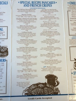Menu photo 8 Smoky's Pancake Cabin Pigeon Forge, TN