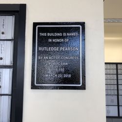 US Post Office - Plaque inside post office