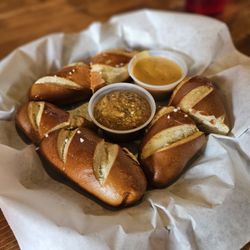 Uncle Bob’s Pizza - Pretzel sticks with beer cheese
