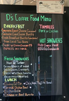 Menu photo 3 D's Coffee San Diego, CA Menu photo 3 D's Coffee San Diego, CA