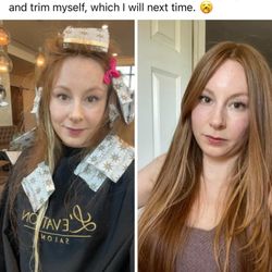 L'evation Salon - Bad highlights and bad hair cut / trim. Ridiculous that natural redheads can't get good hair care stylists.