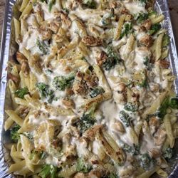 Apollo Pizza - Chicken Broccoli Alfredo Large Family Pasta trays available