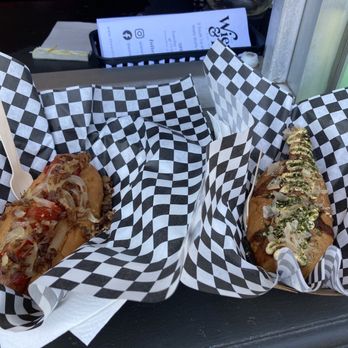 The Wiener & Bun - Hot sausage w garlic sambal, Caramelized onion, bacon bits and the Rising Son Dog - Hot Dogs Near Me - Walla Walla, Washington The Wiener & Bun - Hot sausage w garlic sambal, Caramelized onion, bacon bits and the Rising Son Dog - Hot Dogs Near Me - Walla Walla, Washington