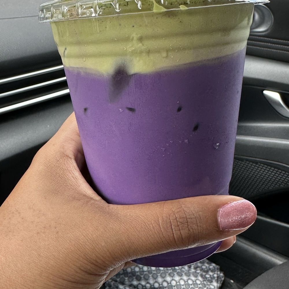 DRiP Cà Phê - Ube latte with matcha foam - Coffee & Tea Near Me - Annandale, Virginia DRiP Cà Phê - Ube latte with matcha foam - Coffee & Tea Near Me - Annandale, Virginia