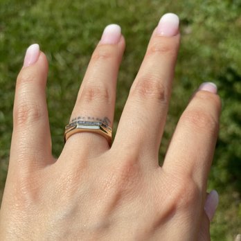 Best Jewelers - Gold wedding band on bottom custom made by Best Jewelers - Jewelry Near Me - Havertown, Pennsylvania Best Jewelers - Gold wedding band on bottom custom made by Best Jewelers - Jewelry Near Me - Havertown, Pennsylvania
