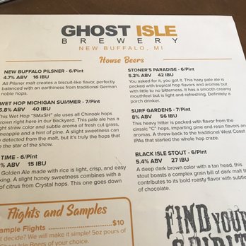 Ghost Isle Brewery - Beer menu - Brewpubs Near Me - New Buffalo, Michigan Ghost Isle Brewery - Beer menu - Brewpubs Near Me - New Buffalo, Michigan