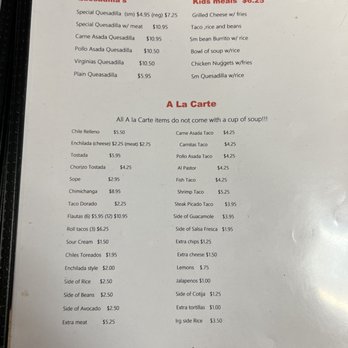 Virginia's Casita - Menu - Mexican Near Me - Brawley, California Virginia's Casita - Menu - Mexican Near Me - Brawley, California