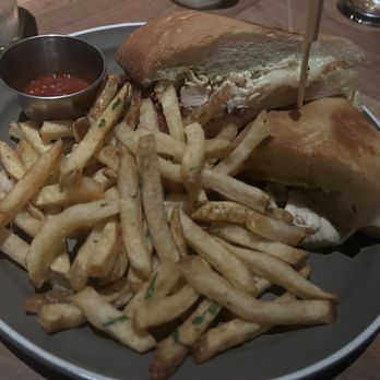Whiskey Cake - Chicken and Cheese Melt with fries - New American Near Me - Irving, Texas Whiskey Cake - Chicken and Cheese Melt with fries - New American Near Me - Irving, Texas