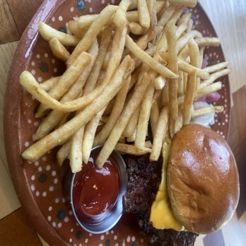 Mule Car Smokehouse - Smash burger with fries instead thin - Barbeque Near Me - Ontario, California Mule Car Smokehouse - Smash burger with fries instead thin - Barbeque Near Me - Ontario, California