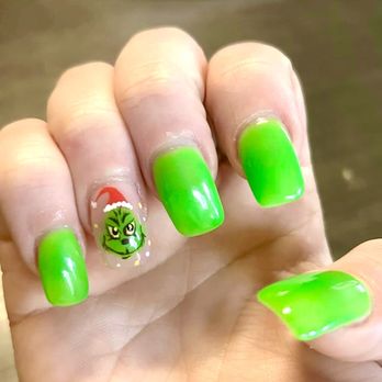 Top Line Nails and Spa of Sumner - Grinch for Christmas party - Nail Salons Near Me - Sumner, Washington Top Line Nails and Spa of Sumner - Grinch for Christmas party - Nail Salons Near Me - Sumner, Washington