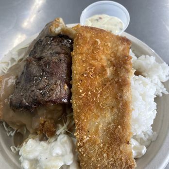 Rainbow Drive-In - MIX PLATE - Hawaiian Near Me - Honolulu, Hawaii Rainbow Drive-In - MIX PLATE - Hawaiian Near Me - Honolulu, Hawaii