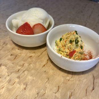 Eat: An American Bistro - Deviled egg and sorbet - New American Near Me - Virginia Beach, Virginia Eat: An American Bistro - Deviled egg and sorbet - New American Near Me - Virginia Beach, Virginia