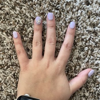 Echelon Day Spa - One week later. Rhinestones are starting to come off. - Nail Salons Near Me - Edmond, Oklahoma