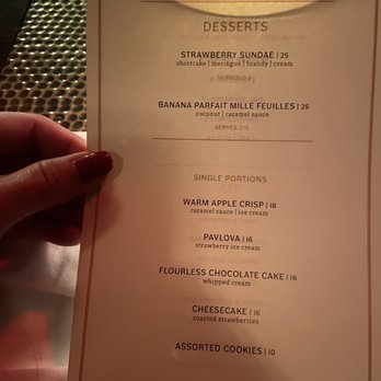 T Bar - Desert menu - Steakhouses Near Me - New York, New York T Bar - Desert menu - Steakhouses Near Me - New York, New York