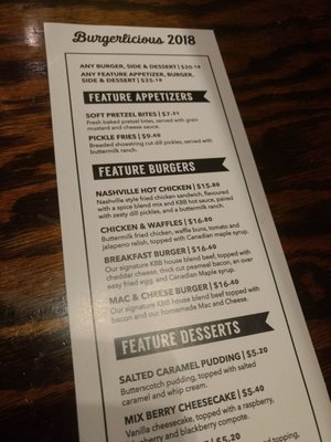 Menu photo 1 Kenzington Burger Bar Barrie, ON
