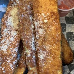 Crust! Cafe and Pizzeria - Fried zucchini, served Wednesdays and Thursdays (?) only  ($8.99 as of September 2023)