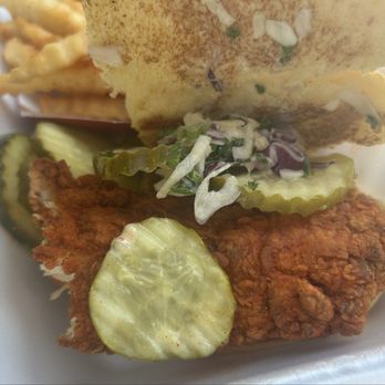 Dave's Hot Chicken - Sandwich with a teaspoon of kale slaw. - Chicken Shop Near Me - Apple Valley, Minnesota Dave's Hot Chicken - Sandwich with a teaspoon of kale slaw. - Chicken Shop Near Me - Apple Valley, Minnesota