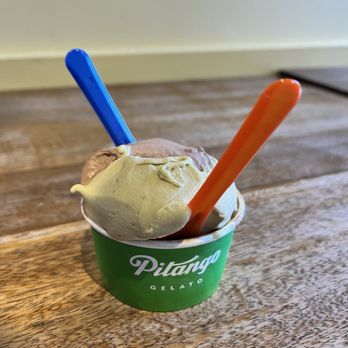 Pitango Gelato & Coffee - Pistachio and chocolate hazelnut gelato - Ice Cream & Frozen Yogurt Near Me - Baltimore, Maryland