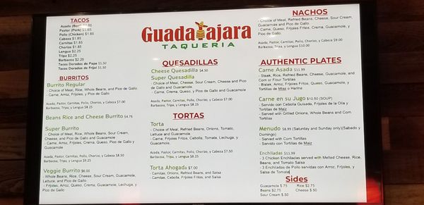 Menu photo 4 Guadalajara Taqueria Antioch, CA Menu photo 4 Guadalajara Taqueria Antioch, CA