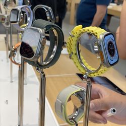 Apple Store - Richmond - Latest Apple Watches on display..