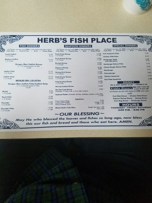 Menu photo 1 Herb's Fish Place Tennille, GA Menu photo 1 Herb's Fish Place Tennille, GA