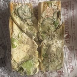 The saddest veggie sandwich you ever did see. The saddest veggie sandwich you ever did see.
