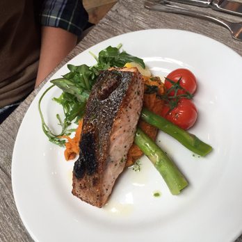 Forgan's - Salmon entree with Sweet Potatoes and veggies - Scottish Near Me - Fife, FIF