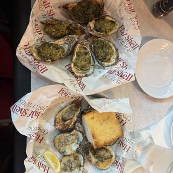 Half Shell Oyster House - Oysters Rockefeller and char grilled. - Southern Near Me - Cullman, Alabama