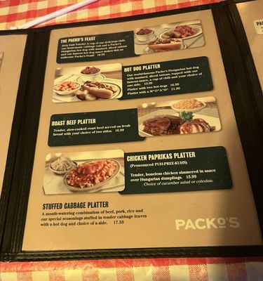 Menu photo 8 Tony Packo's Toledo, OH