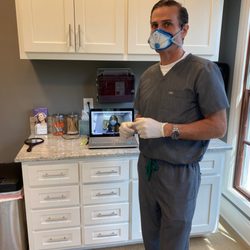 Louis William Apostolakis, M.D - Dr. A, in exam with his virtual assistant. Safety First.