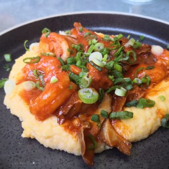 Preserve - Traditional Shrimp & Grits - Hook's 5 year cheddar, house andouille sausage, maitake mushrooms, scallion - Lounges Near Me - Winters, California Preserve - Traditional Shrimp & Grits - Hook's 5 year cheddar, house andouille sausage, maitake mushrooms, scallion - Lounges Near Me - Winters, California