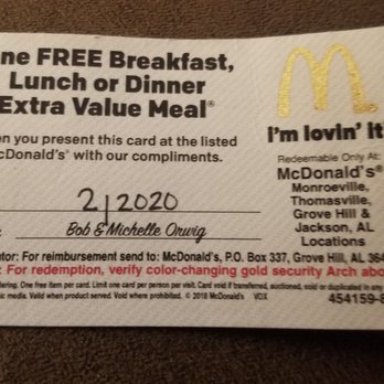 McDonald's - If free ...I'm in!!! - Fast Food Near Me - Jackson, Alabama McDonald's - If free ...I'm in!!! - Fast Food Near Me - Jackson, Alabama