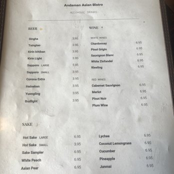 Andaman Asian Bistro - Menu - Sushi Bars Near Me - St. Augustine, Florida
