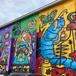 Rabbit Hole Alice in Wonderland Mural
