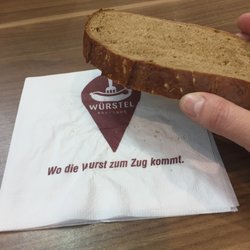 Wienerwald - Sausage came with a slice of hearty brown bread.
