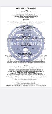 Menu photo 3 Del's Bar & Grill Oyster Bay, NY