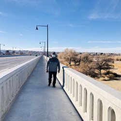 Mojave Riverwalk Trailhead - On the bridge heading back to Mojave narrows.