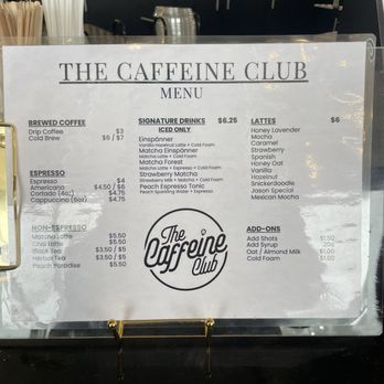 The Caffeine Club - Menu - Coffee & Tea Near Me - Costa Mesa, California The Caffeine Club - Menu - Coffee & Tea Near Me - Costa Mesa, California