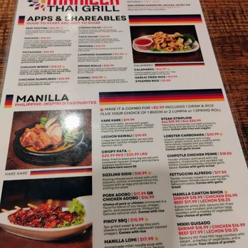 Manilla Thai Grill - Menu - Filipino Near Me - Halifax, Nova Scotia Manilla Thai Grill - Menu - Filipino Near Me - Halifax, Nova Scotia