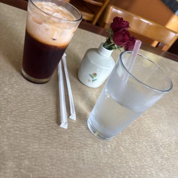 Little Thai Cafe - 3. Thai Tea & water - Thai Near Me - Houston, Texas