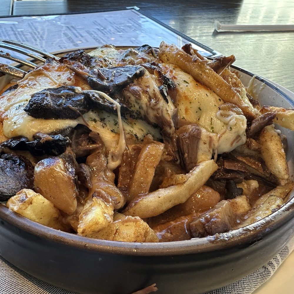 Le French 9+CO - POUTINE BOURGUIGNONNE: French Fries, Beef Short Rib, Red Wine Gravy, Mushrooms, and Curd Cheese - French Near Me - Denver, Colorado Le French 9+CO - POUTINE BOURGUIGNONNE: French Fries, Beef Short Rib, Red Wine Gravy, Mushrooms, and Curd Cheese - French Near Me - Denver, Colorado