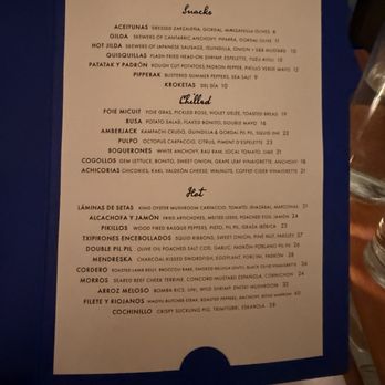 Txikito - Menu - Basque Near Me - New York, New York