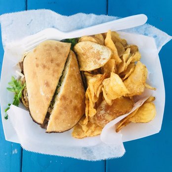 Twisting Roots - Surf N' Turf sandwich with chips and drink - Food Trucks Near Me - Jacksonville, Florida Twisting Roots - Surf N' Turf sandwich with chips and drink - Food Trucks Near Me - Jacksonville, Florida
