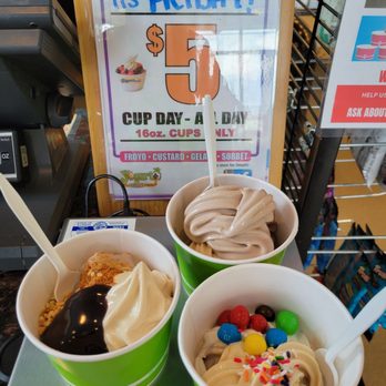 Yogurt Beach - two bowls of ice cream and a cup of ice cream - Ice Cream & Frozen Yogurt Near Me - Naperville, Illinois